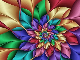 Jigsaw Puzzle «Colorful flower»