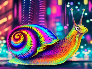 Quebra-cabeça «Rainbow snail»