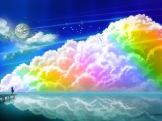 Пазл «радужные облака»