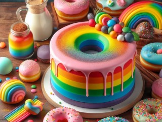 Слагалица «Rainbow cake»