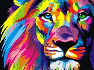 パズル «Rainbow lion»