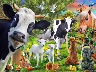 Jigsaw Puzzle «The animals talk»