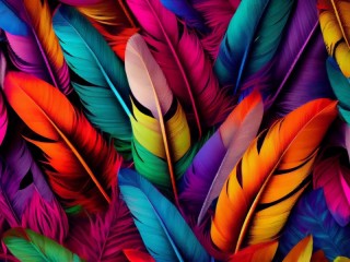 パズル «colorful feathers»