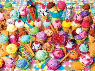 Пазл «разноцветное мороженое»