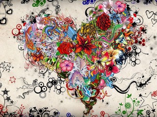 Пазл «Разноцветное сердце»