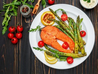 Пазл «fish with asparagus»