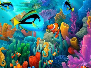 Jigsaw Puzzle «Fish and corals»