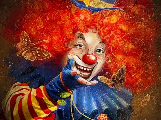 Jigsaw Puzzle «Red clown»
