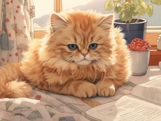 Jigsaw Puzzle «Red kitten»