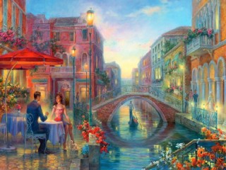 Puzzle «Romantic evening»