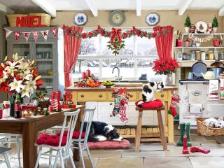 Rompecabezas «Christmas kitchen»