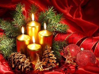 Пазл «Рождественские свечи»