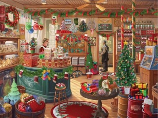 Пазл «Рождественский магазин»