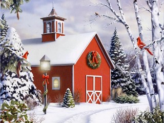 Пазл «Рождественский домик»