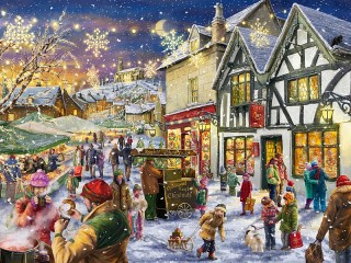 Пазл «Рождество в деревне»