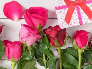 Jigsaw Puzzle «Roses and gifts»