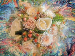Rompecabezas «Roses in watercolor»