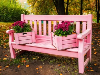Пазл «Pink bench»