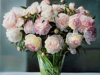 Jigsaw Puzzle «Pink peonies»