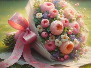 Bulmaca «Pink bouquet»