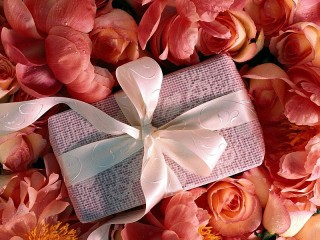 Jigsaw Puzzle «Rose gift»