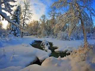 Jigsaw Puzzle «The Creek in winter»