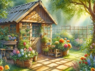 Jigsaw Puzzle «garden shed»