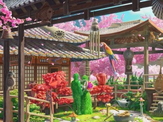 Slagalica «Sakura in the garden»