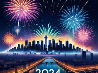 Jigsaw Puzzle «Fireworks in honor of 2024»