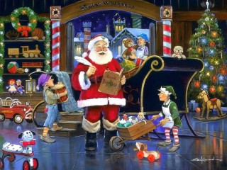 Puzzle «Santa Claus at work»