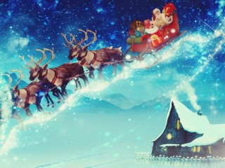 Puzzle «Santa comes down through the portal»