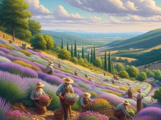 Jigsaw Puzzle «Picking flowers»