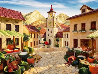 Jigsaw Puzzle «Edible town»