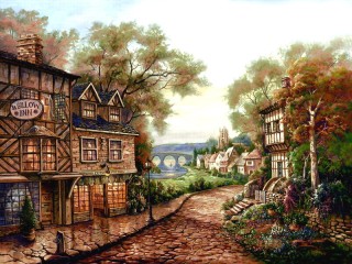 Jigsaw Puzzle «Countryside hotel»