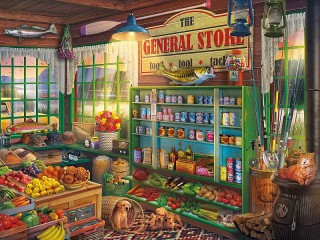 Jigsaw Puzzle «Village shop»