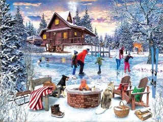 Puzzle «Winter holidays»