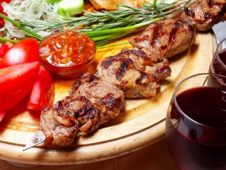 Rompecabezas «Shish kebab and wine»