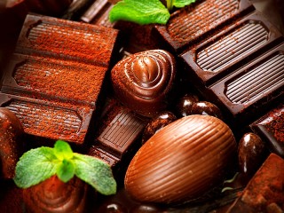 Jigsaw Puzzle «Chocolate and mint»