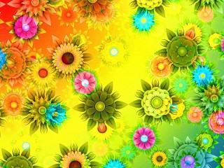 Puzzle «Symmetrical flowers»