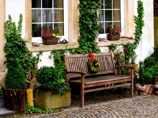 Jigsaw Puzzle «Bench under the window»