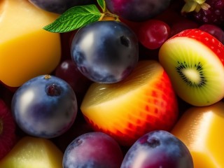 Puzzle «Plums and berries»