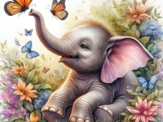 Quebra-cabeça «Baby elephant»