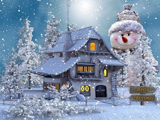 Jigsaw Puzzle «Snowman at home»