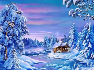 Пазл «Снежный лес»