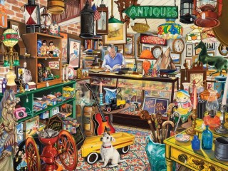 Jigsaw Puzzle «Dog in the store»