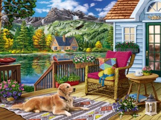 Rompicapo «Dog on the terrace»