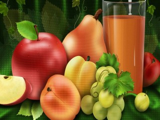 Jigsaw Puzzle «Juice and fruit»