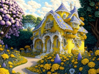 Puzzle «sunny house»