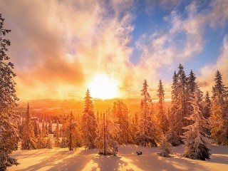 Zagadka «Sun and smoke clouds»