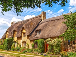 Jigsaw Puzzle «Thatched roof»